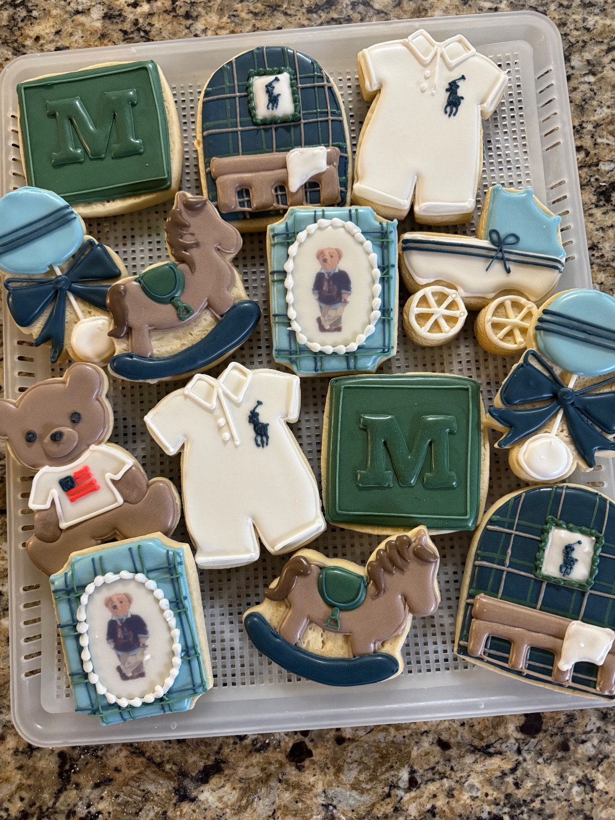 Custom decorated cookies by Kicker Konfections