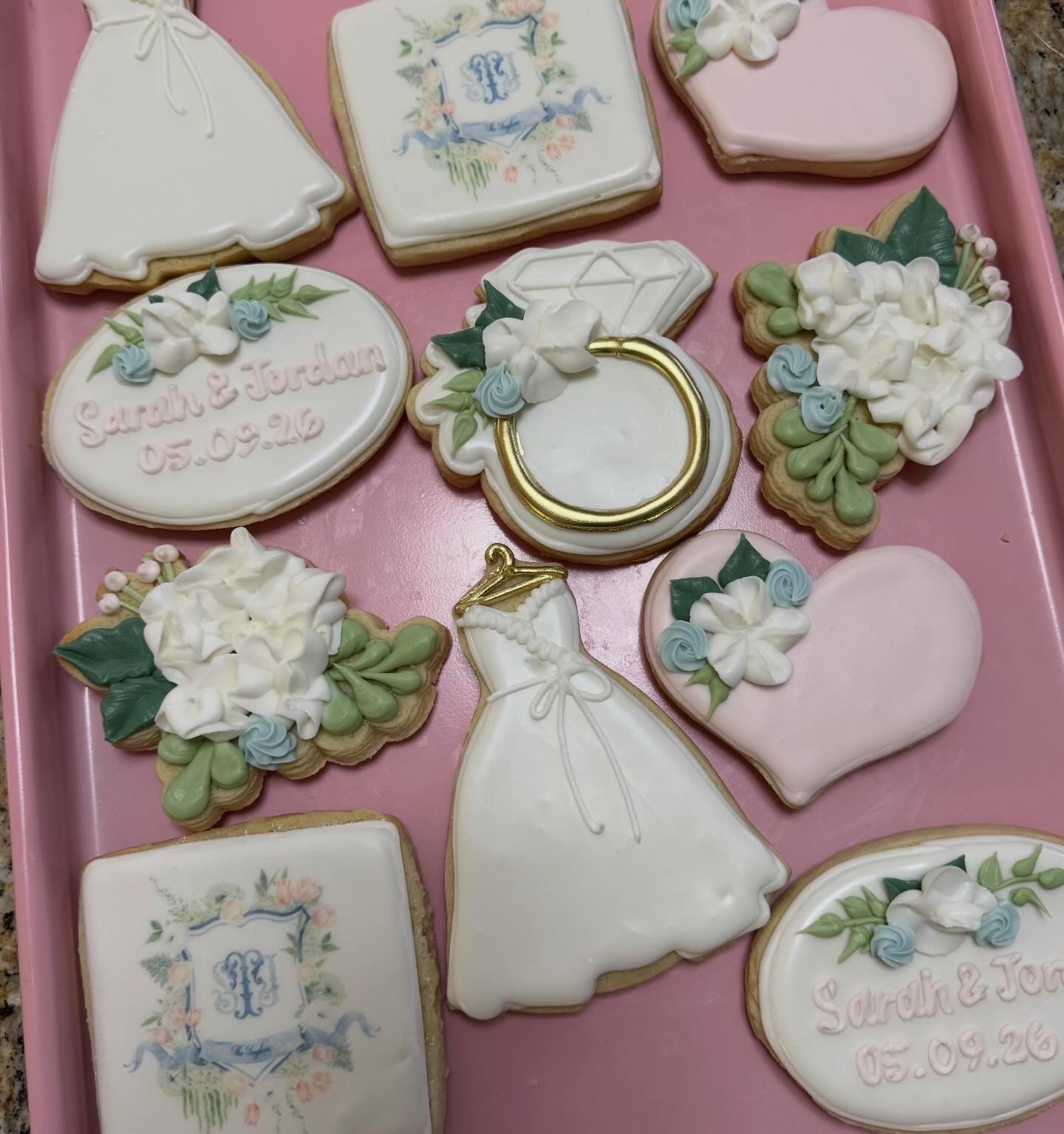 Custom decorated cookies by Kicker Konfections