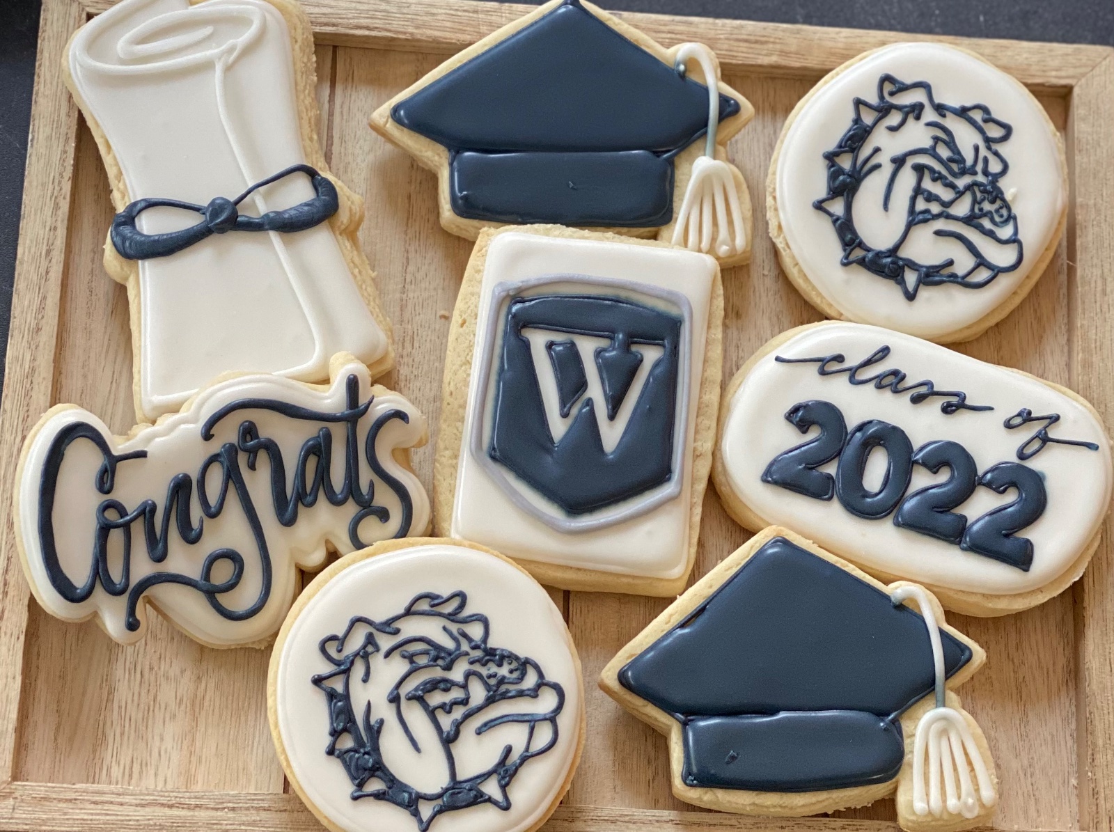 Custom decorated cookies by Kicker Konfections