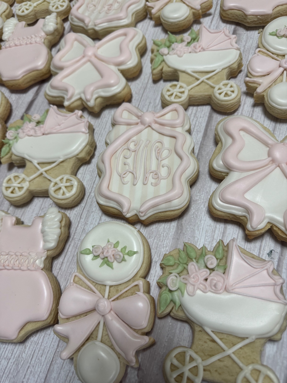 Custom decorated cookies by Kicker Konfections