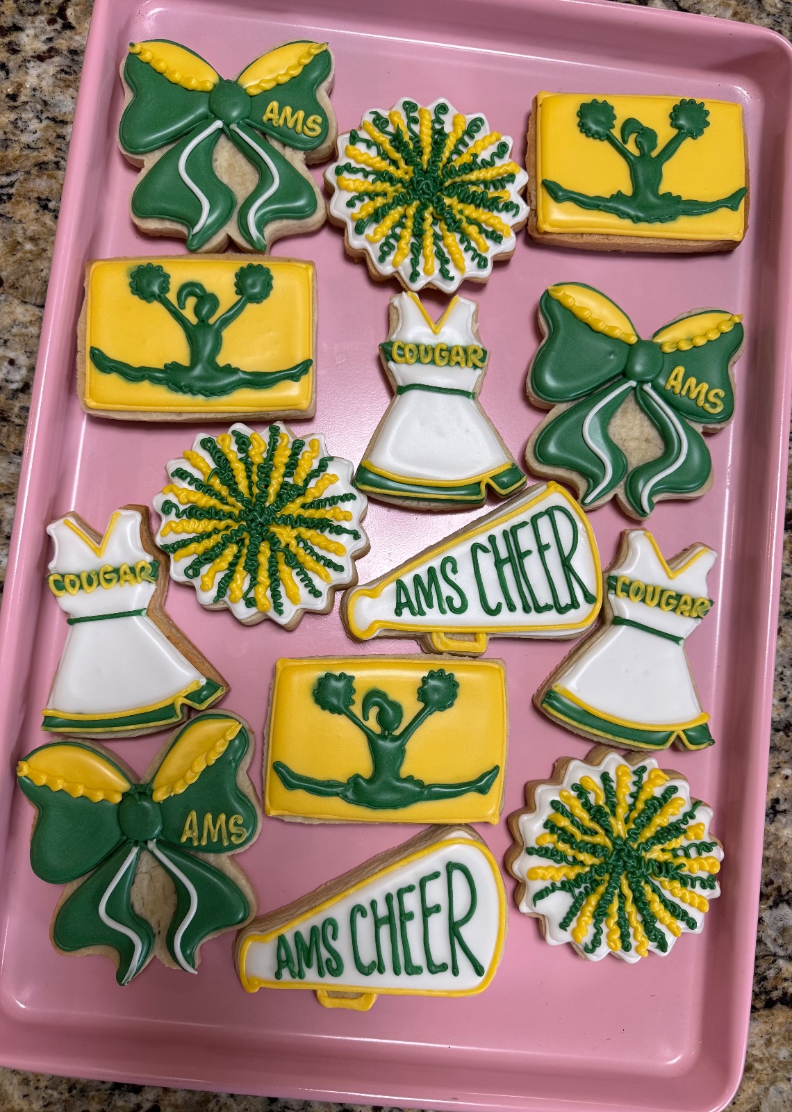 Custom decorated cookies by Kicker Konfections