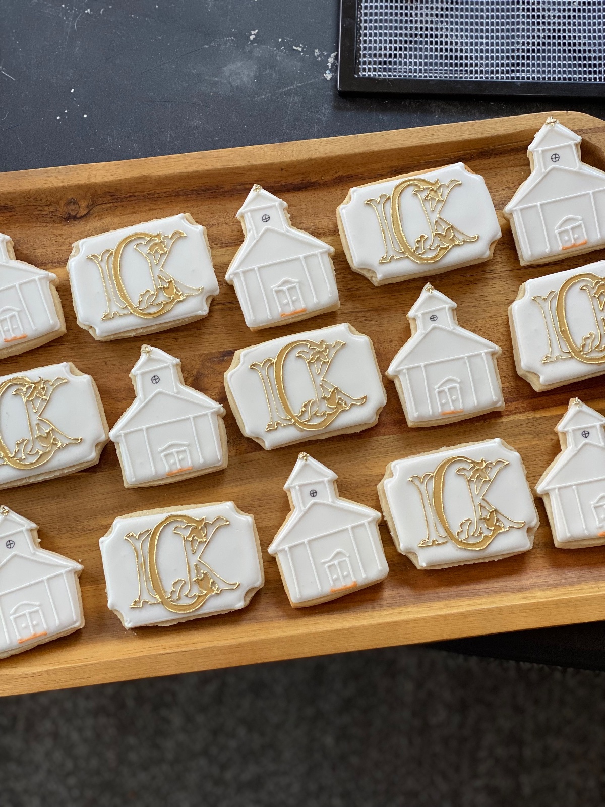 Custom decorated cookies by Kicker Konfections