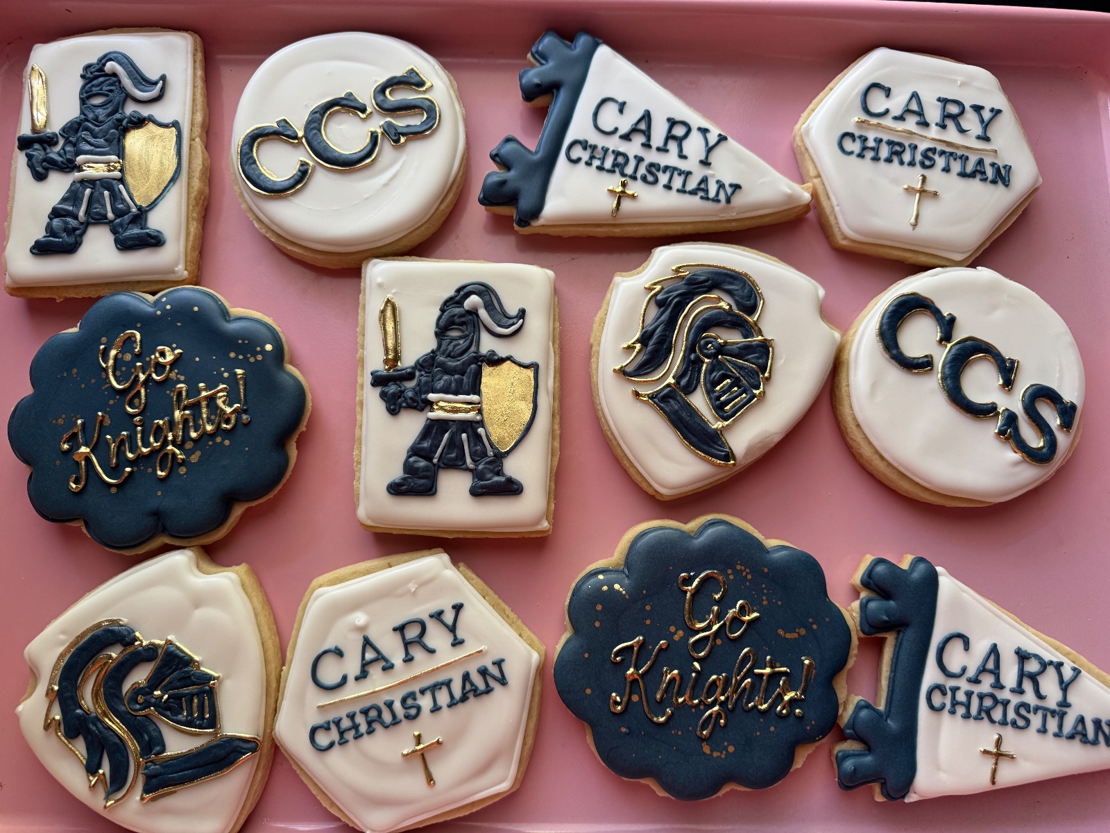 Custom decorated cookies by Kicker Konfections
