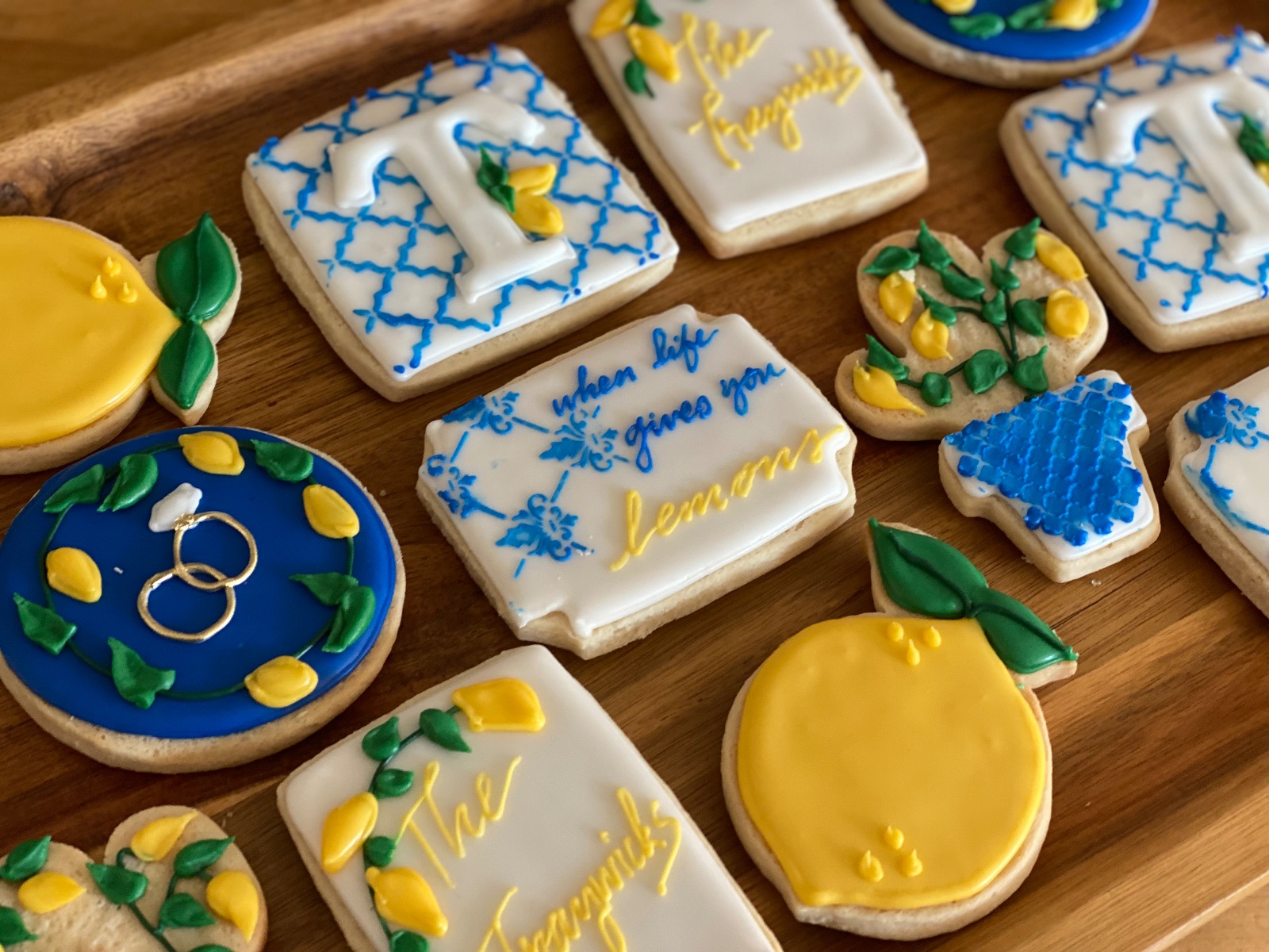 Custom decorated cookies by Kicker Konfections