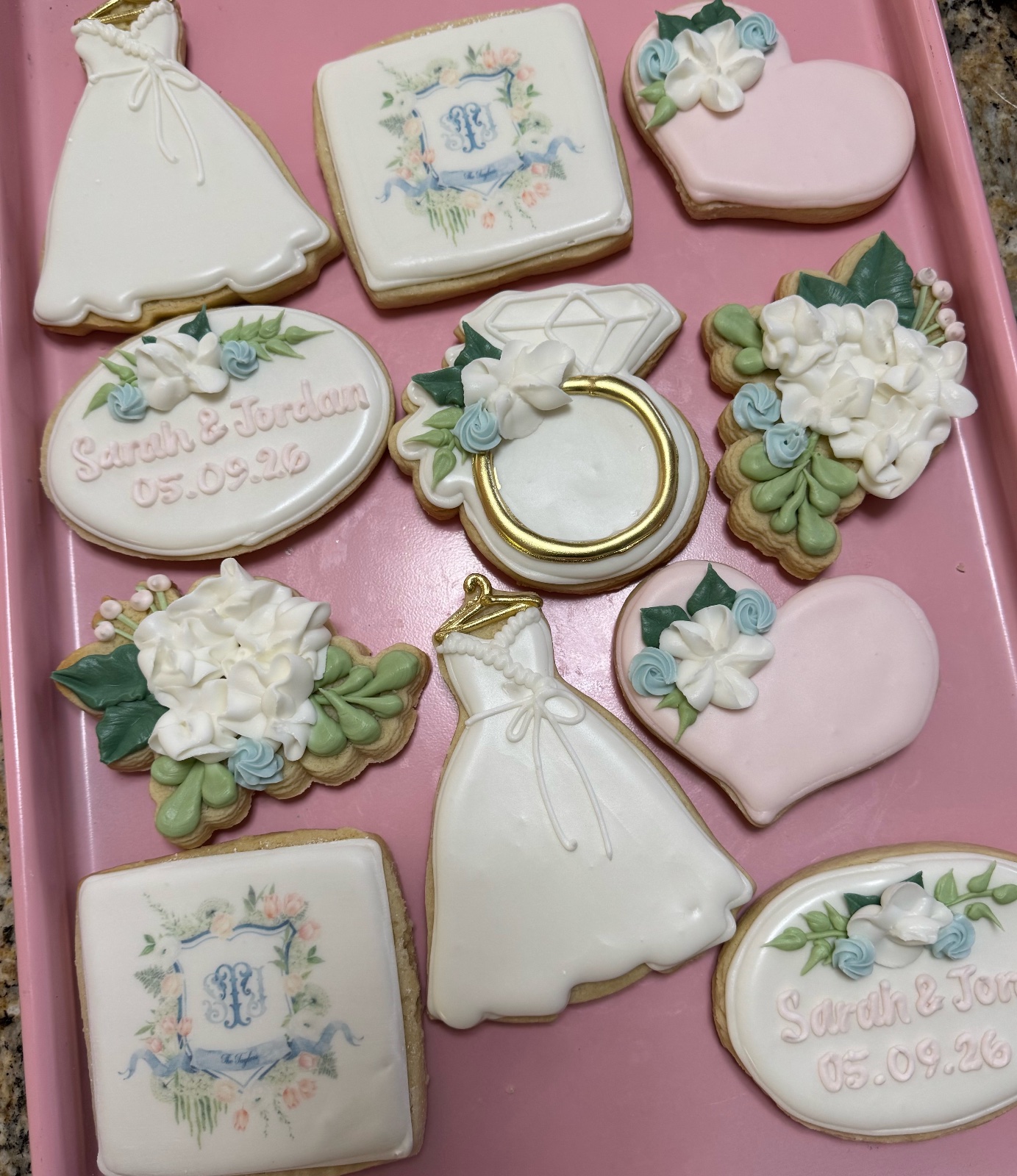Custom decorated cookies by Kicker Konfections