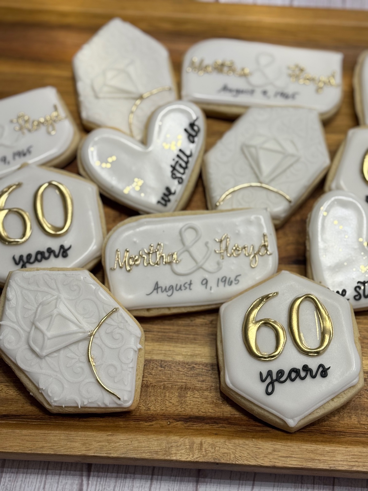 Custom decorated cookies by Kicker Konfections