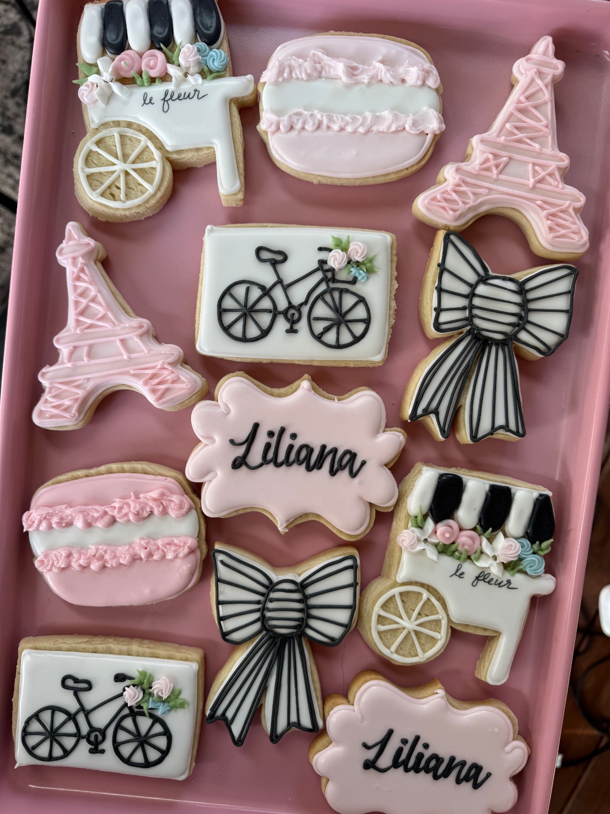 Custom decorated cookies by Kicker Konfections