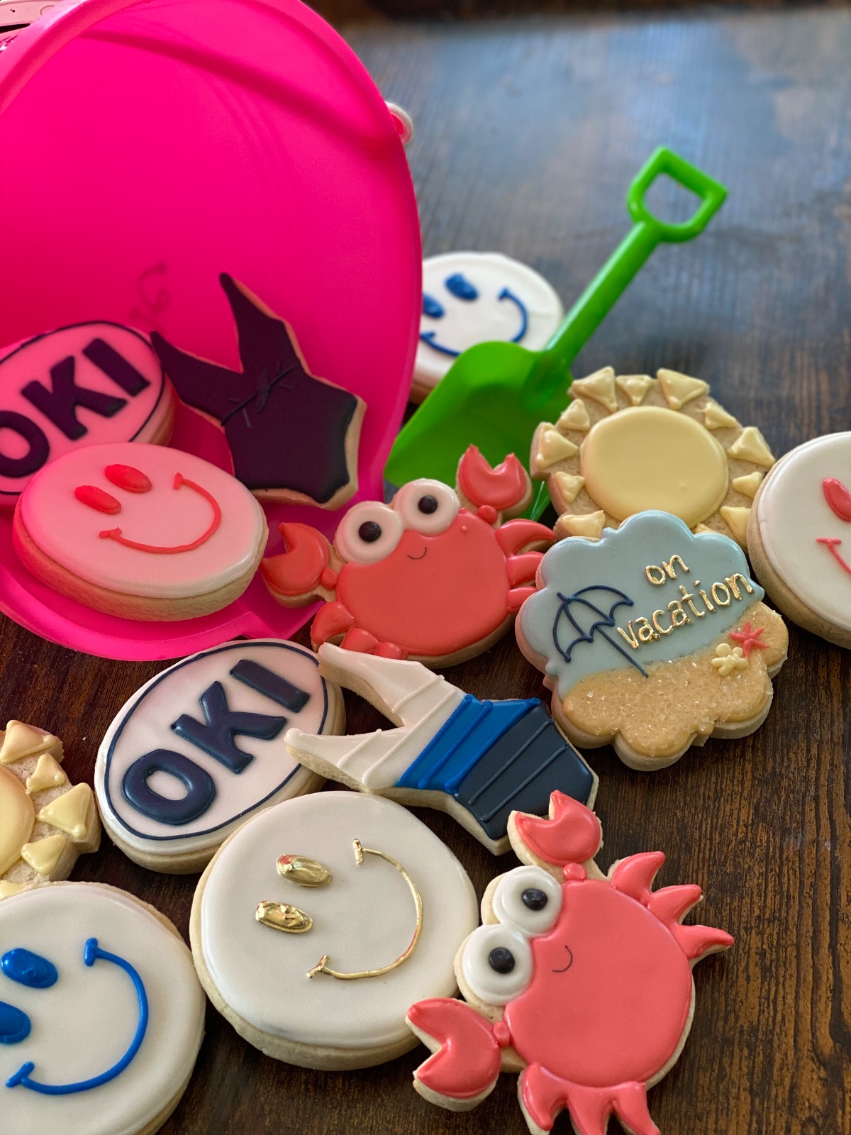 Custom decorated cookies by Kicker Konfections