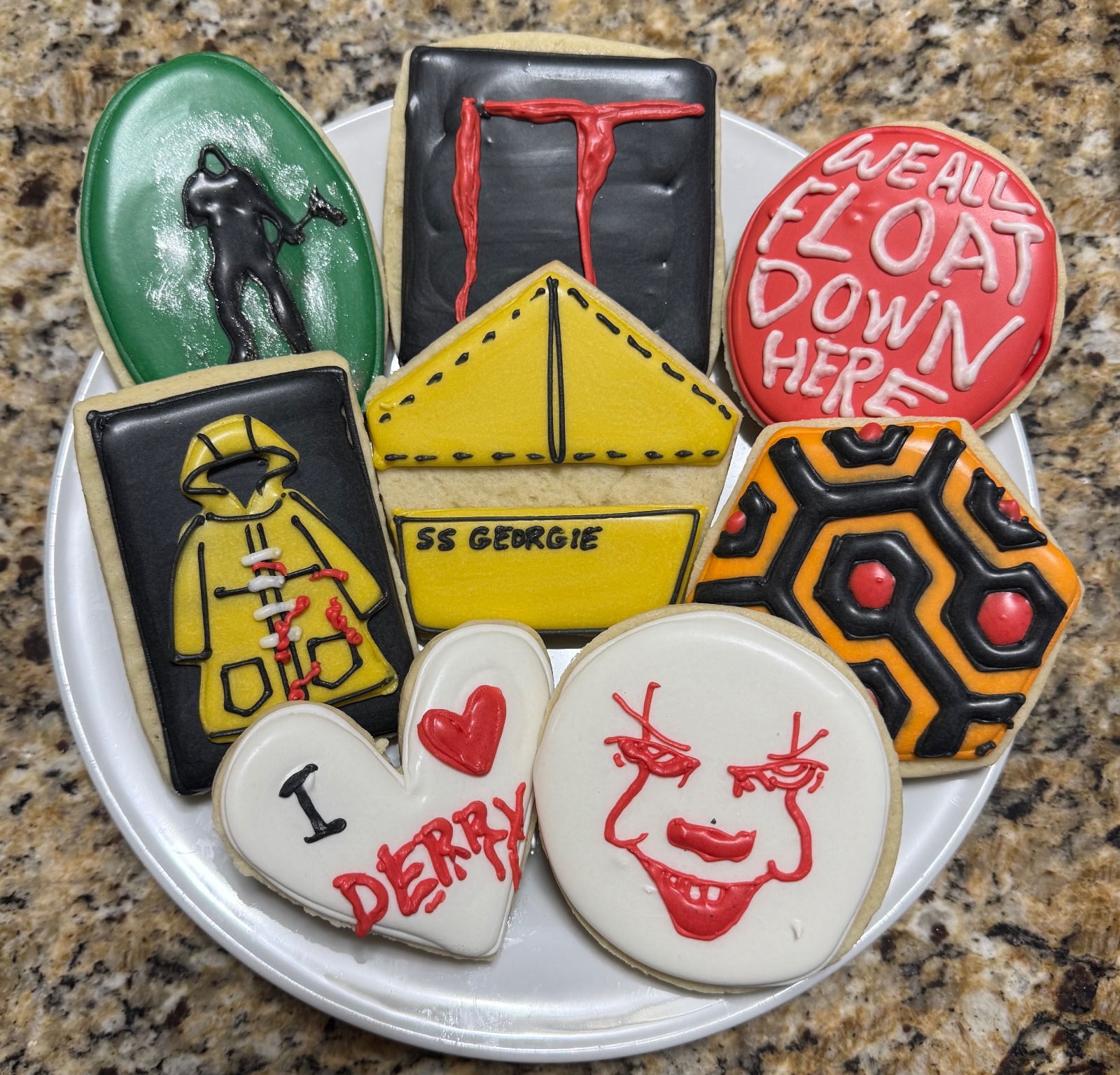 Custom decorated cookies by Kicker Konfections
