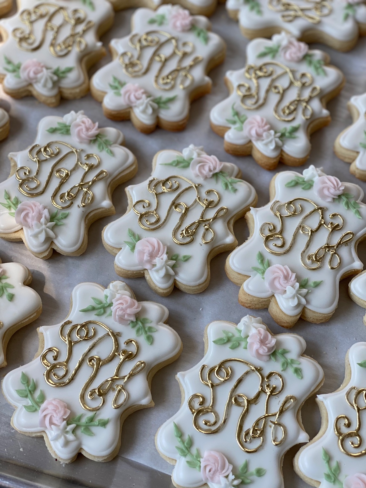 Custom decorated cookies by Kicker Konfections