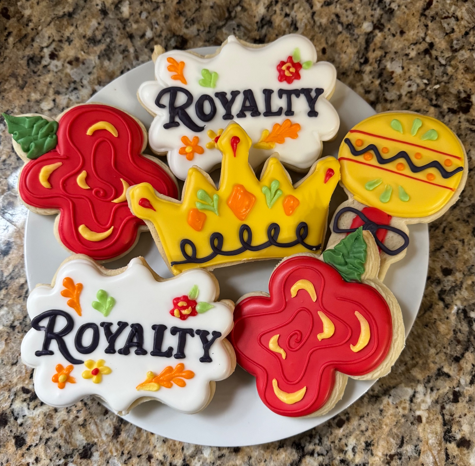 Custom decorated cookies by Kicker Konfections