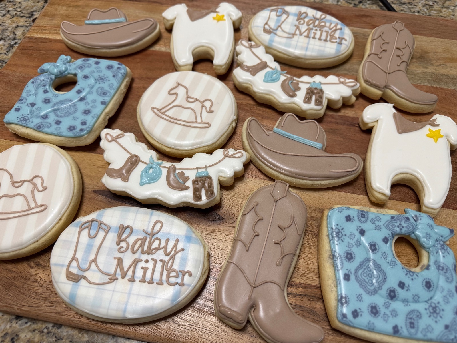 Custom decorated cookies by Kicker Konfections