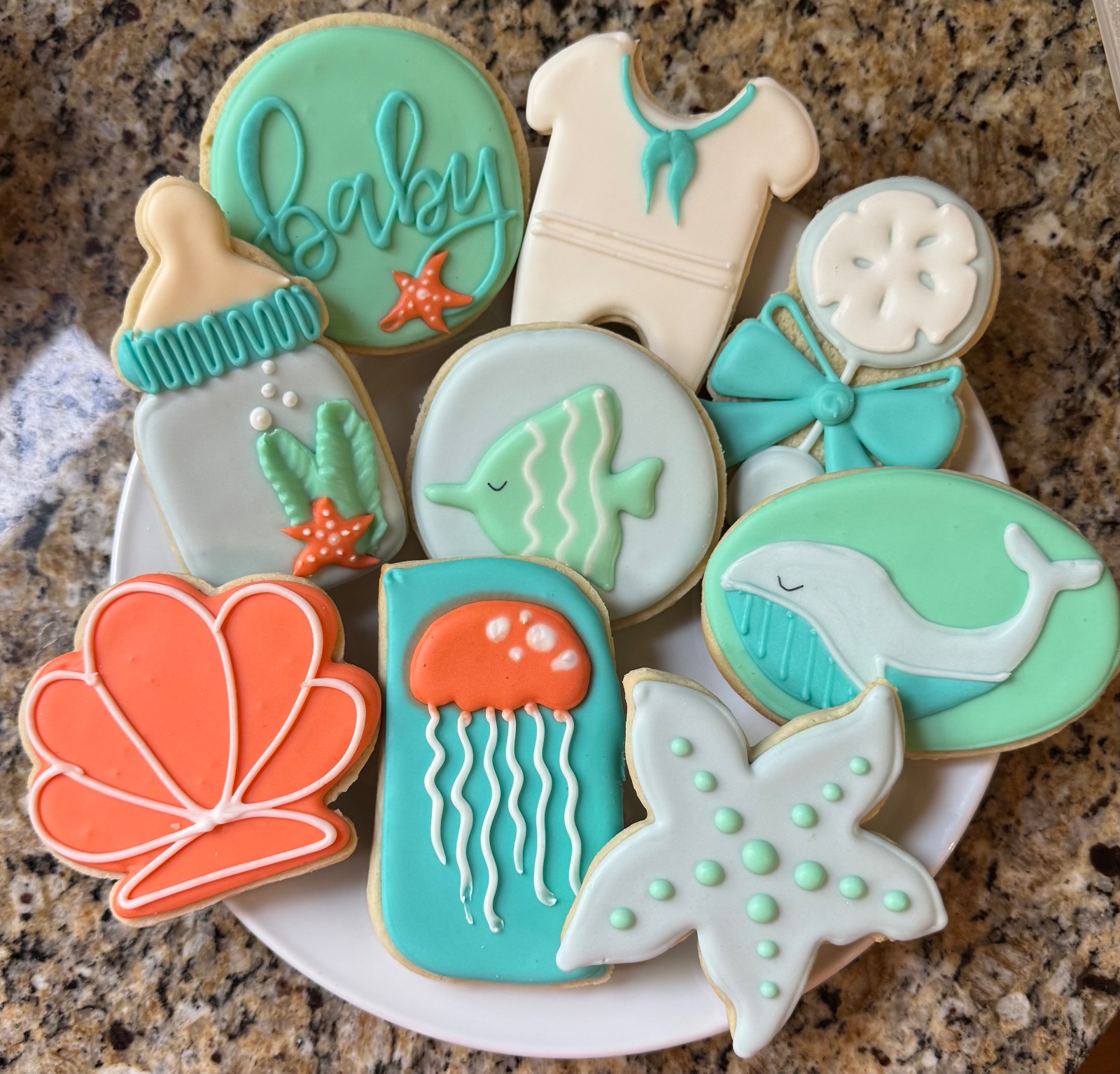 Custom decorated cookies by Kicker Konfections