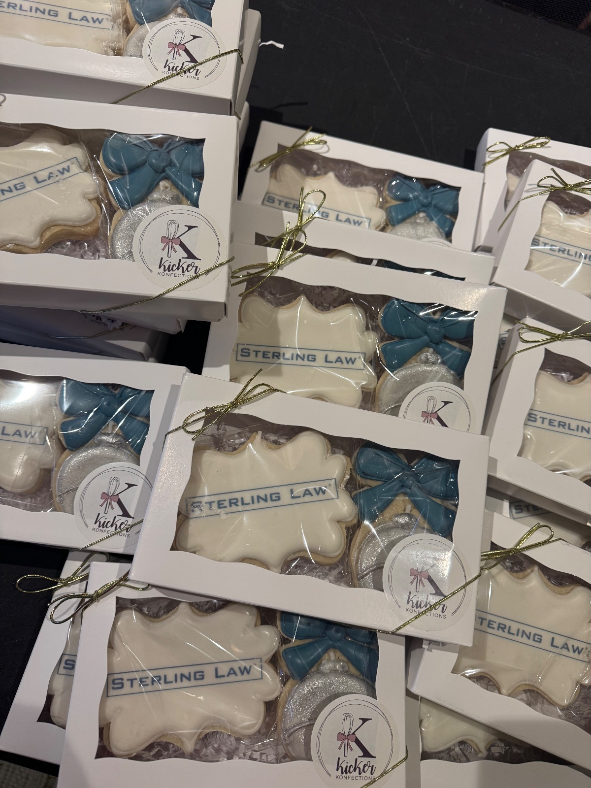 Custom decorated cookies by Kicker Konfections
