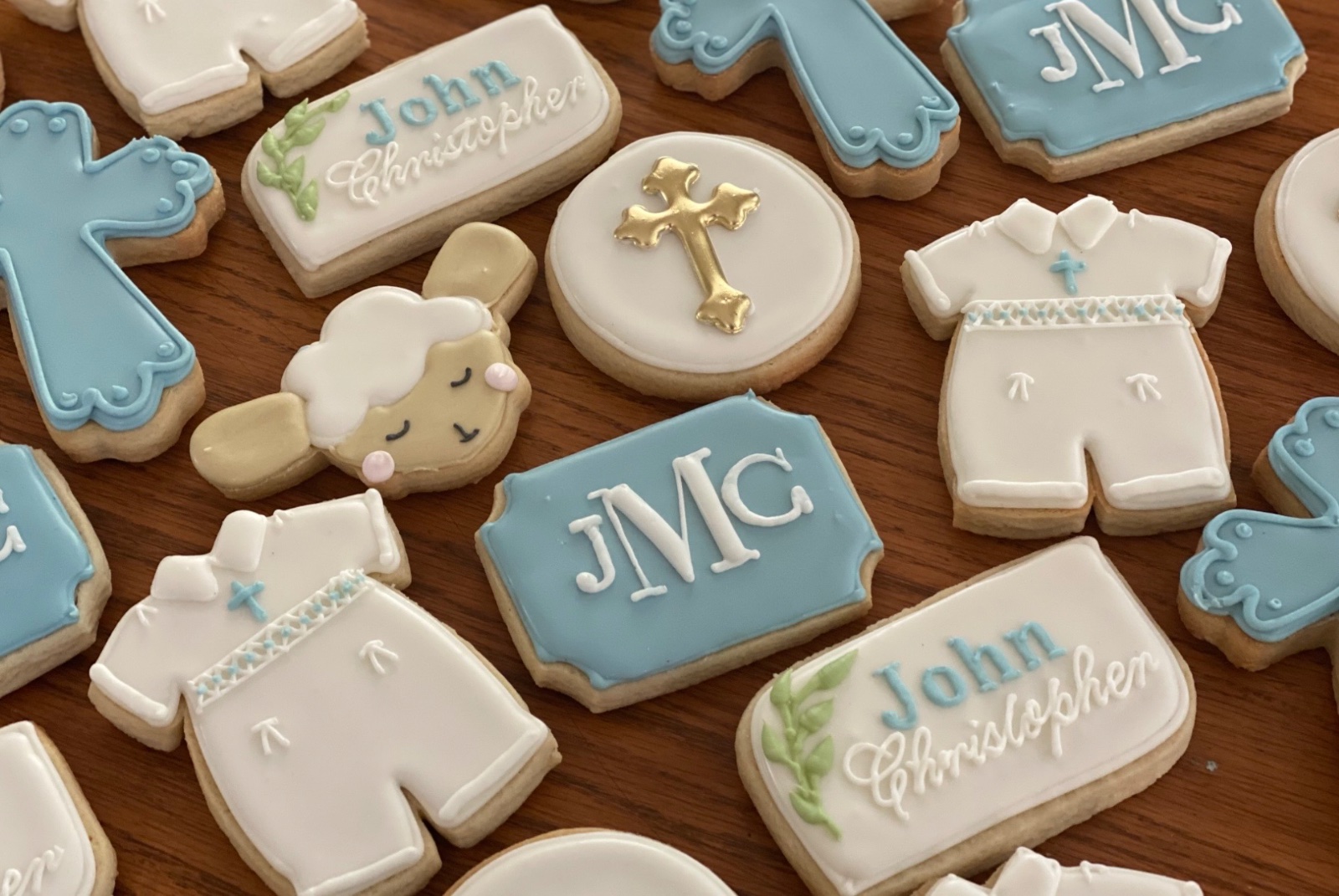 Custom decorated cookies by Kicker Konfections