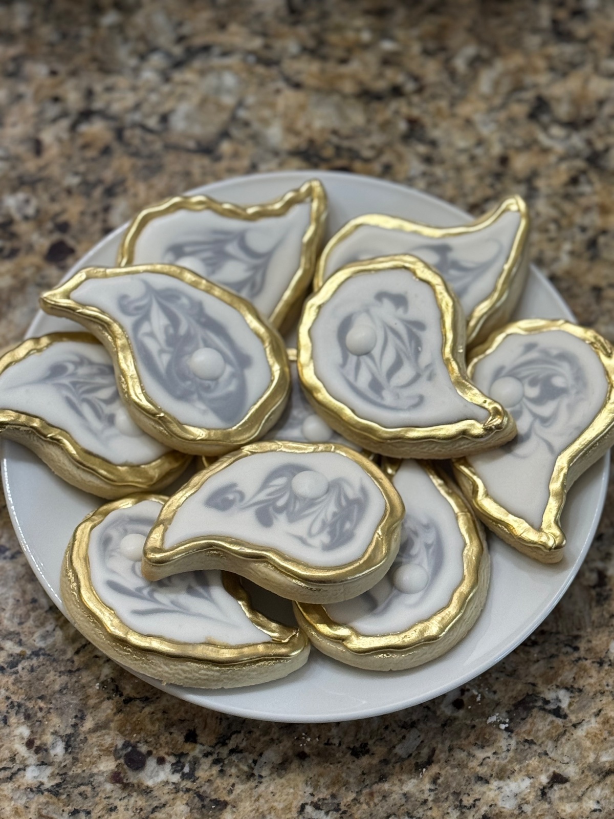 Custom decorated cookies by Kicker Konfections