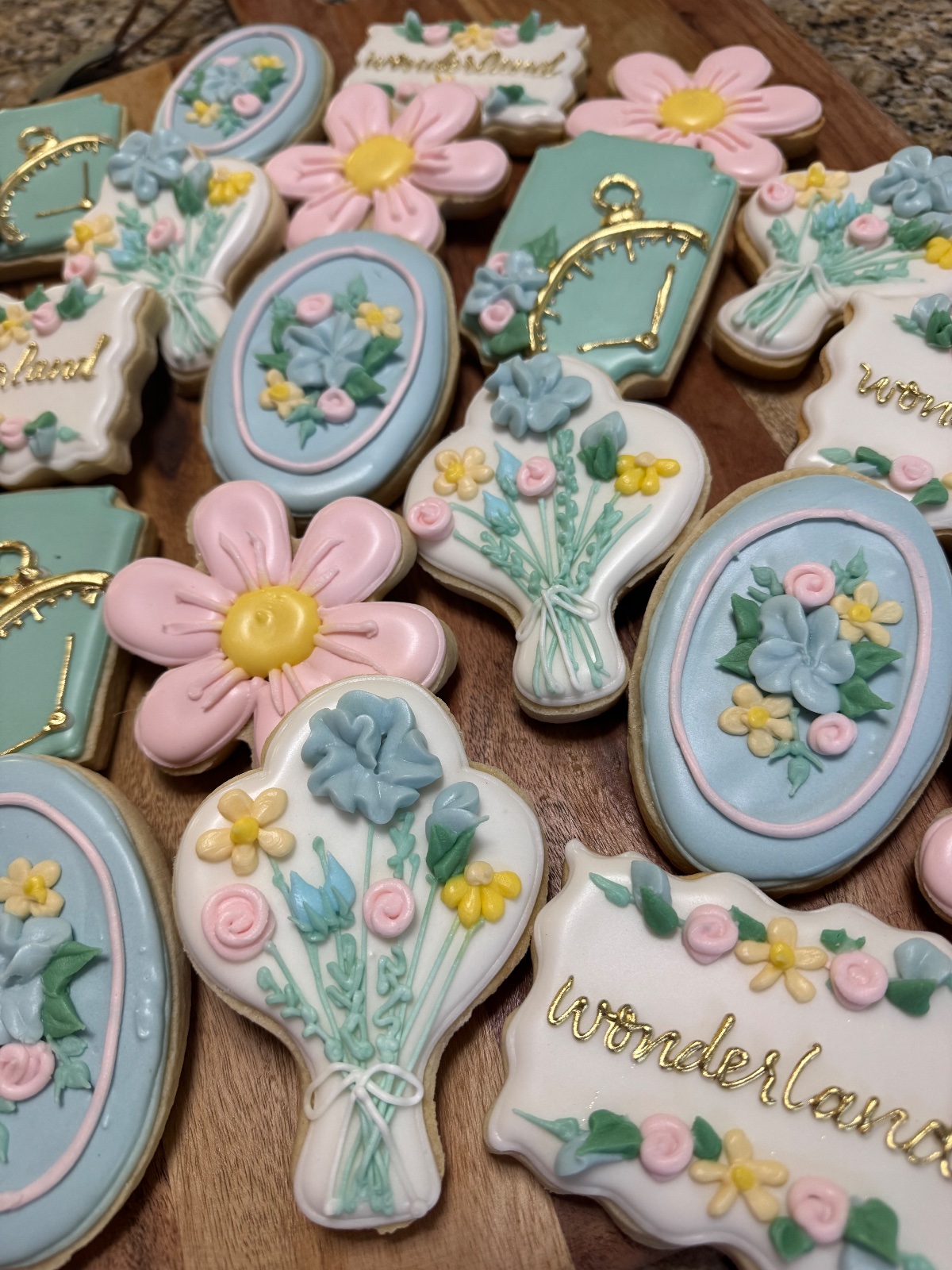 Custom decorated cookies by Kicker Konfections