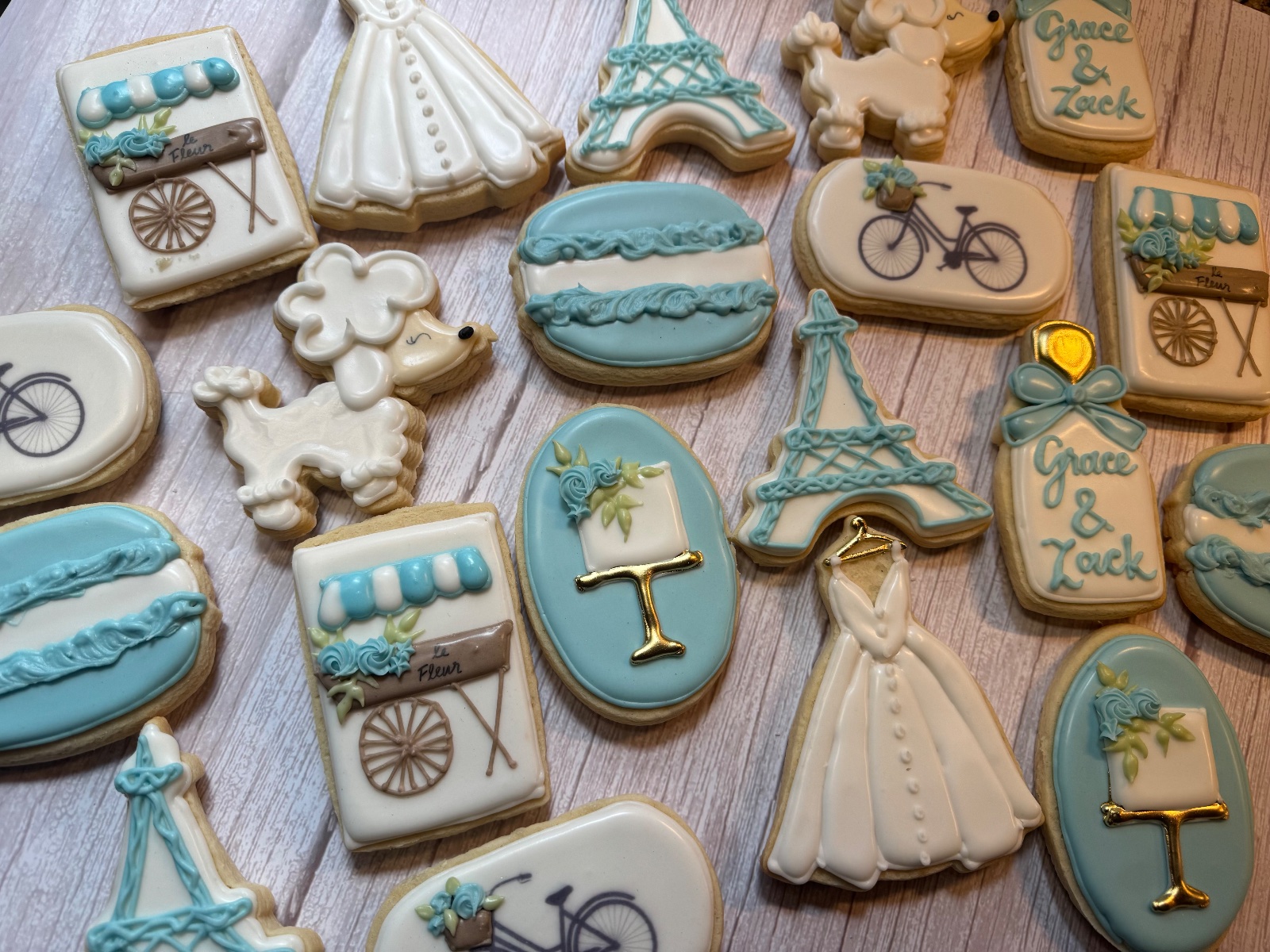 Custom decorated cookies by Kicker Konfections