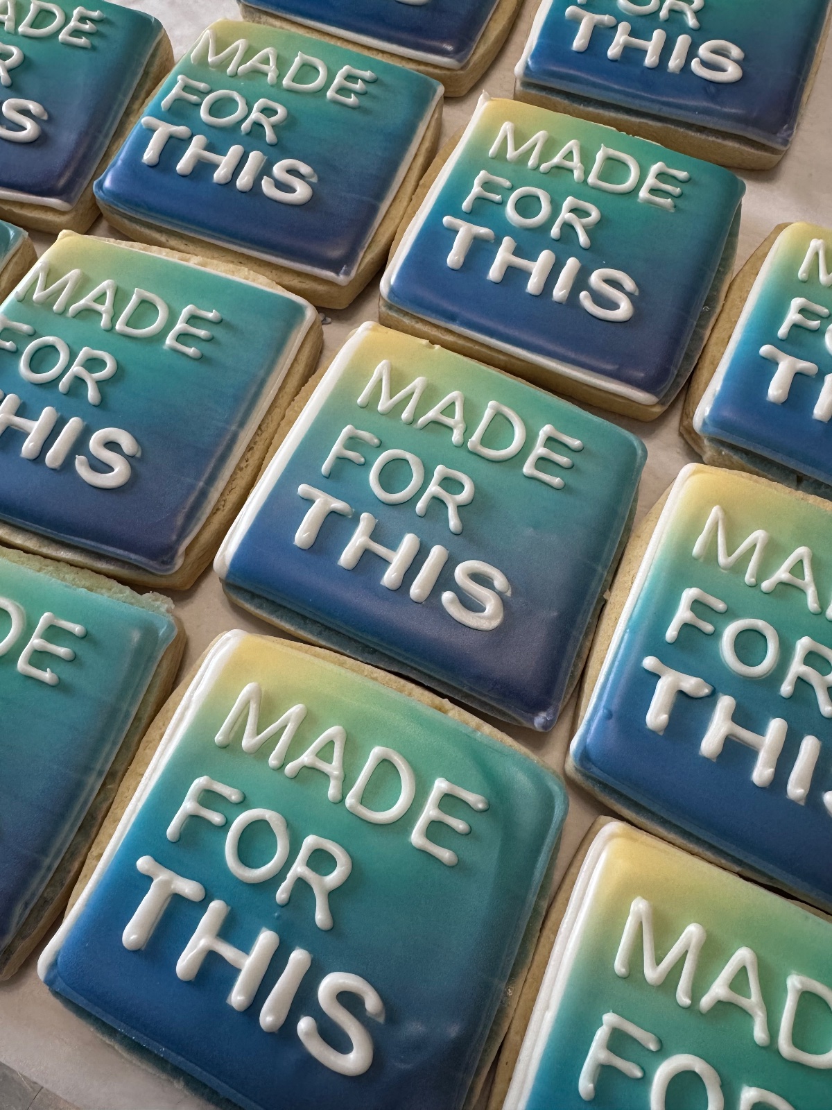 Custom decorated cookies by Kicker Konfections