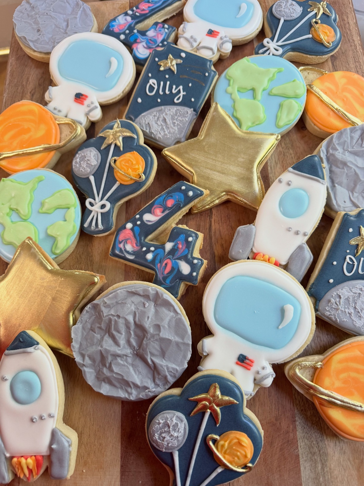 Custom decorated cookies by Kicker Konfections