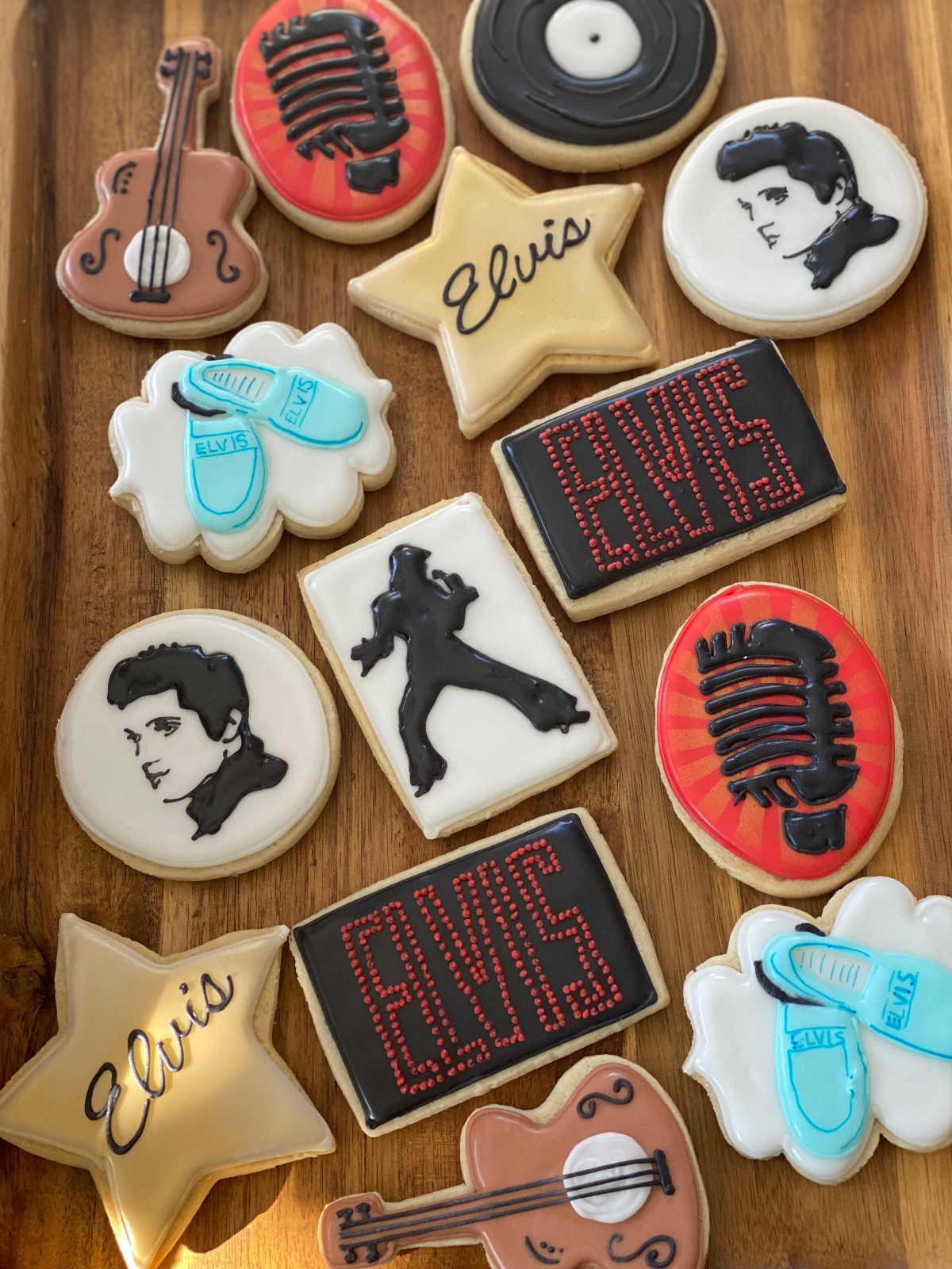 Custom decorated cookies by Kicker Konfections