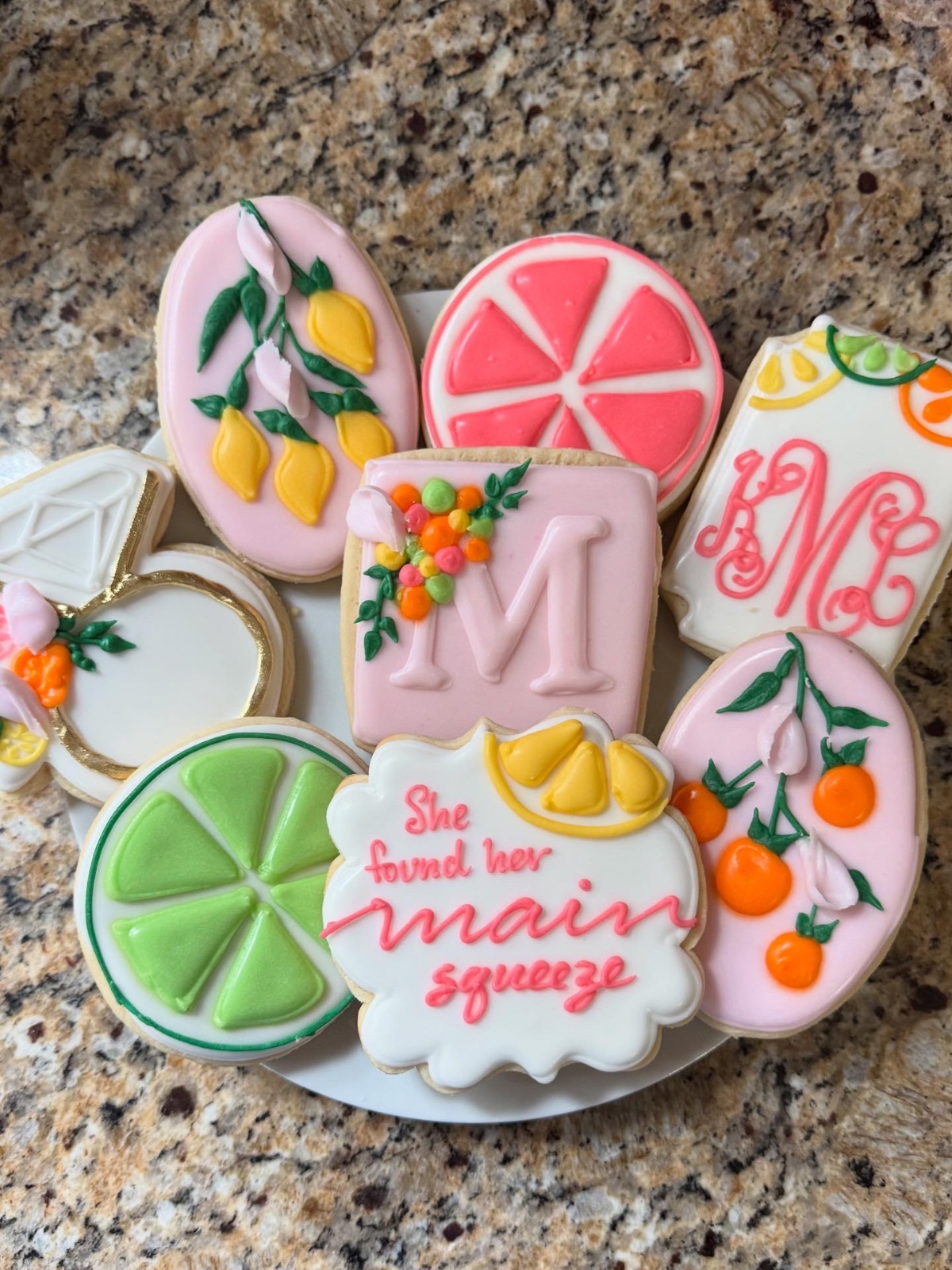 Custom decorated cookies by Kicker Konfections