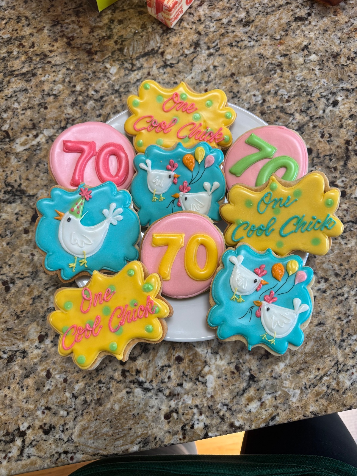 Custom decorated cookies by Kicker Konfections