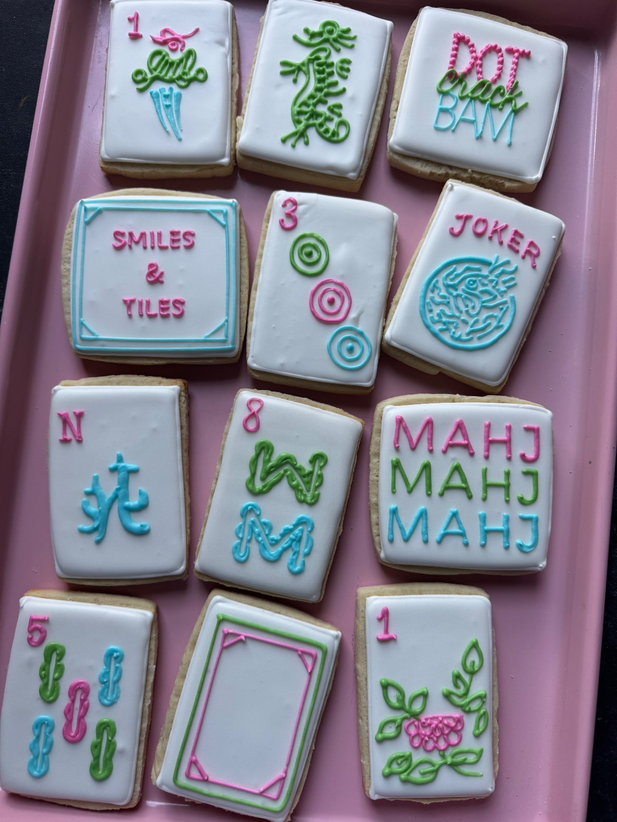 Custom decorated cookies by Kicker Konfections