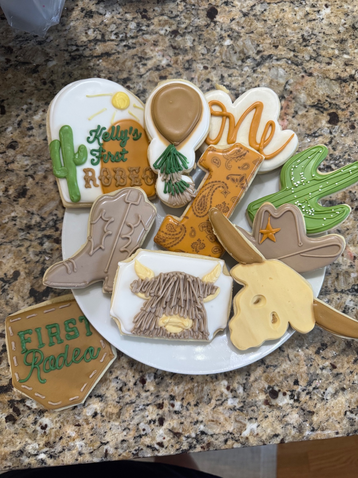 Custom decorated cookies by Kicker Konfections