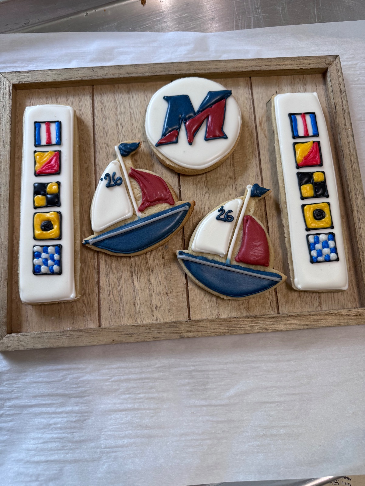 Custom decorated cookies by Kicker Konfections