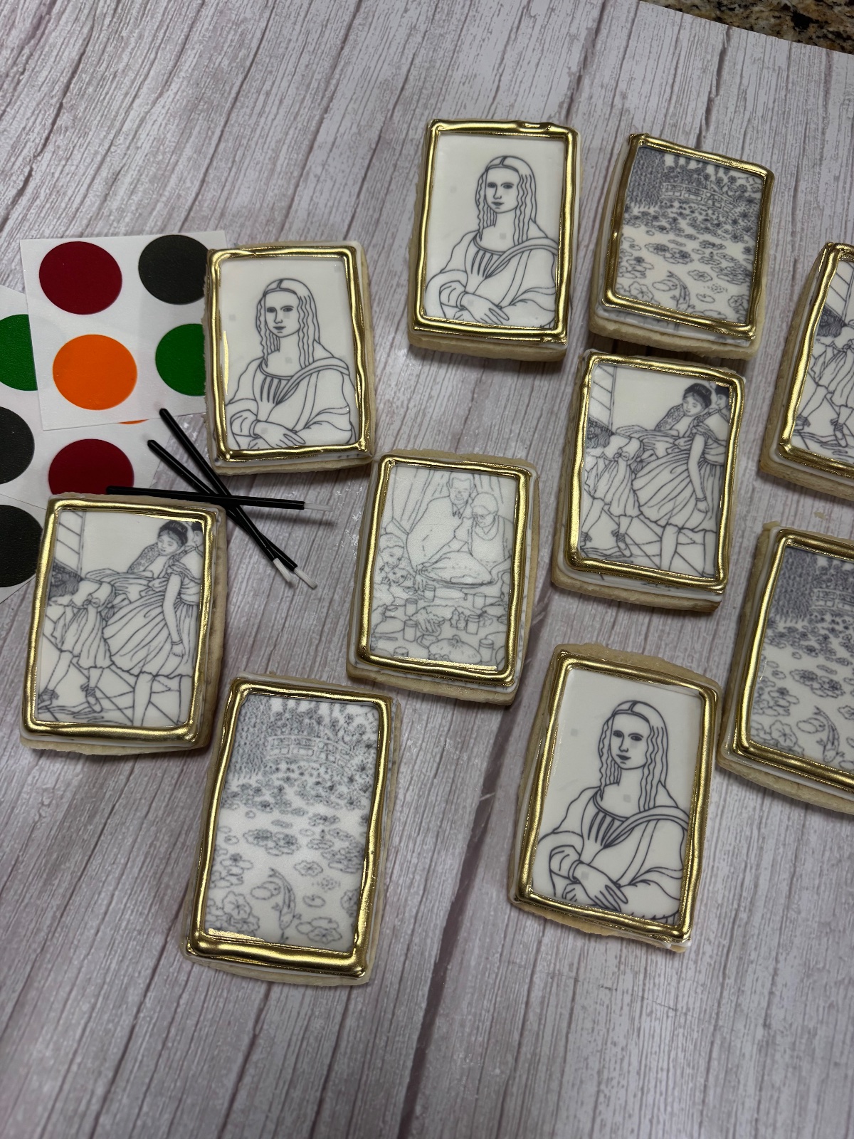Custom decorated cookies by Kicker Konfections
